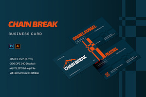 Chain Break - Business Card, a Business Card Template by StreaksideStd