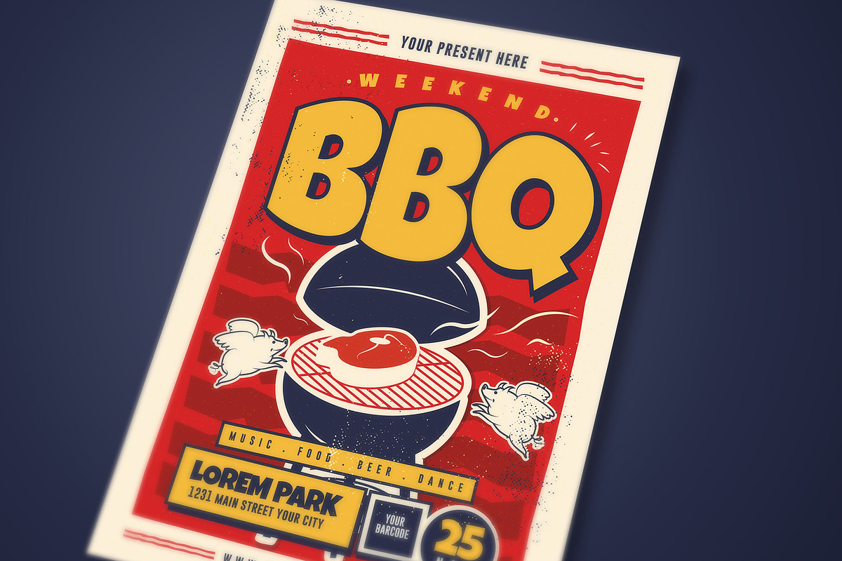 Weekend Barbeque Party Flyer, a Flyer Template by megarez (Photo 3 of 3)