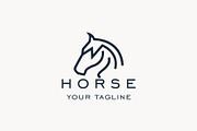 logo horse equine simple, an Animal Illustration by galaxyd (Thumbnail 3 of 3)