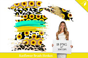 Sunflower Brush Strokes Clipart, an Object Graphic by Creative Matrix82 (Thumbnail 1 of 5)