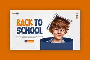 Back To School Web Banner, a Social Media Template by Saman Osama