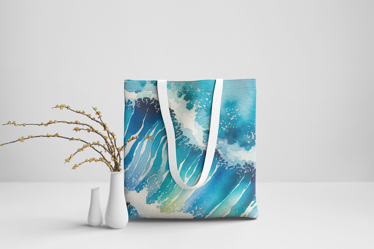 Watercolor Ocean Textures, a Background Graphic by Curve Design (Photo 7 of 12)