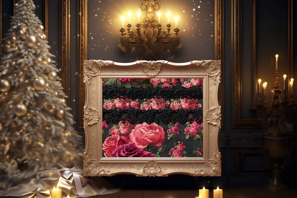 Romance Gothic Rose Digital Paper, a Pattern Graphic by LA Design (Photo 8 of 10)