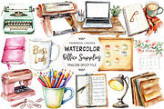 Office Supplies Clipart, an Illustration by OK Design (Thumbnail 1 of 5)