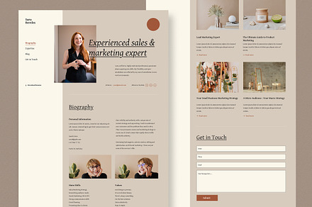 Minimalist Single Page Resume, a Landing Page Template by Guuver