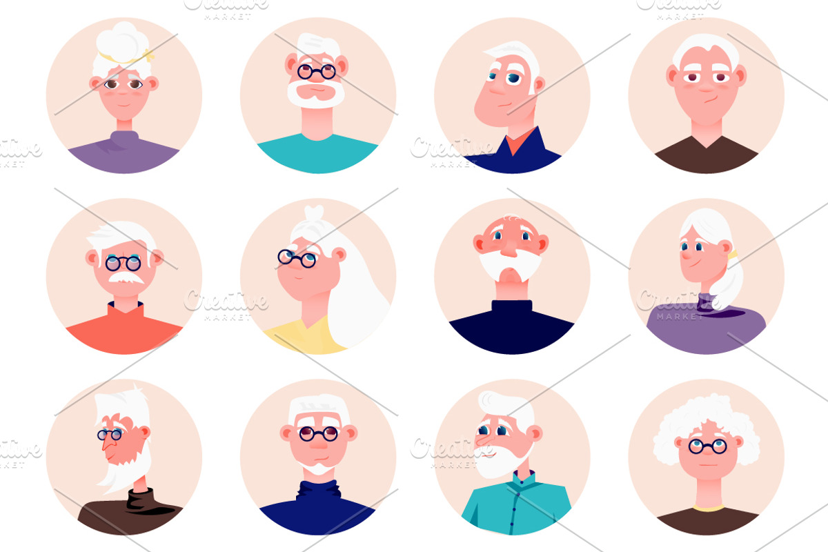 Cartoon People Avatars, an Emoji Icon by alexdndz (Photo 7 of 13)