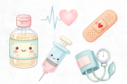 Watercolor Nurse Clipart PNG Bundle, an Illustration by Elegant_Studio44 (Thumbnail 3 of 3)