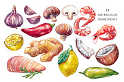 Tom Yum Soup + Ingredients, a Food Illustration by Olga Olmix (Thumbnail 2 of 5)