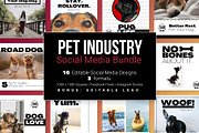 Pet Social Media Canva Templates, a Social Media Template by Mike Brennan Art & Design (Thumbnail 1 of 5)