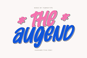 The Augend, a Script Font by yumnatype