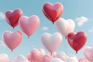 Cluster of Heart-shaped Balloons, an Arts & Entertainment Photo by Canvagator