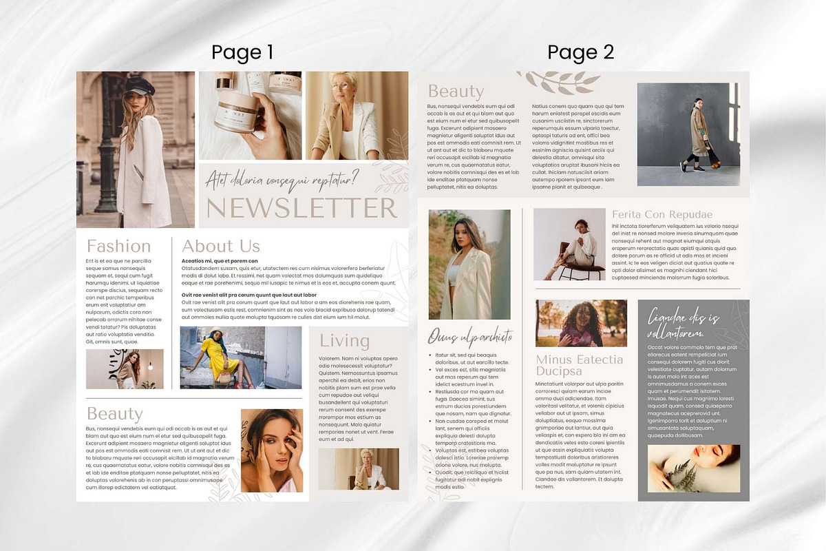 Canva Newsletter Template Cosmetics, an Email Template by PixelCraft (Photo 7 of 15)