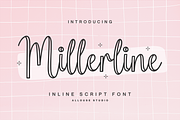Millerline A Inline Script Font, a Script Font by Allouse Studio