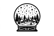 Festive Snow Globe Town Scenes, an Object Graphic by Creativeshirt (Thumbnail 2 of 3)