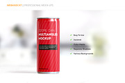 Energy Drink Can Mock-up, a Cups & Container Mockup by WebAndCat (Thumbnail 2 of 9)
