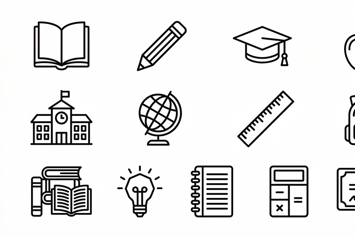 Bundle vector Education Icon Set, an Outline Icon by adenpinkstore (Photo 9 of 12)
