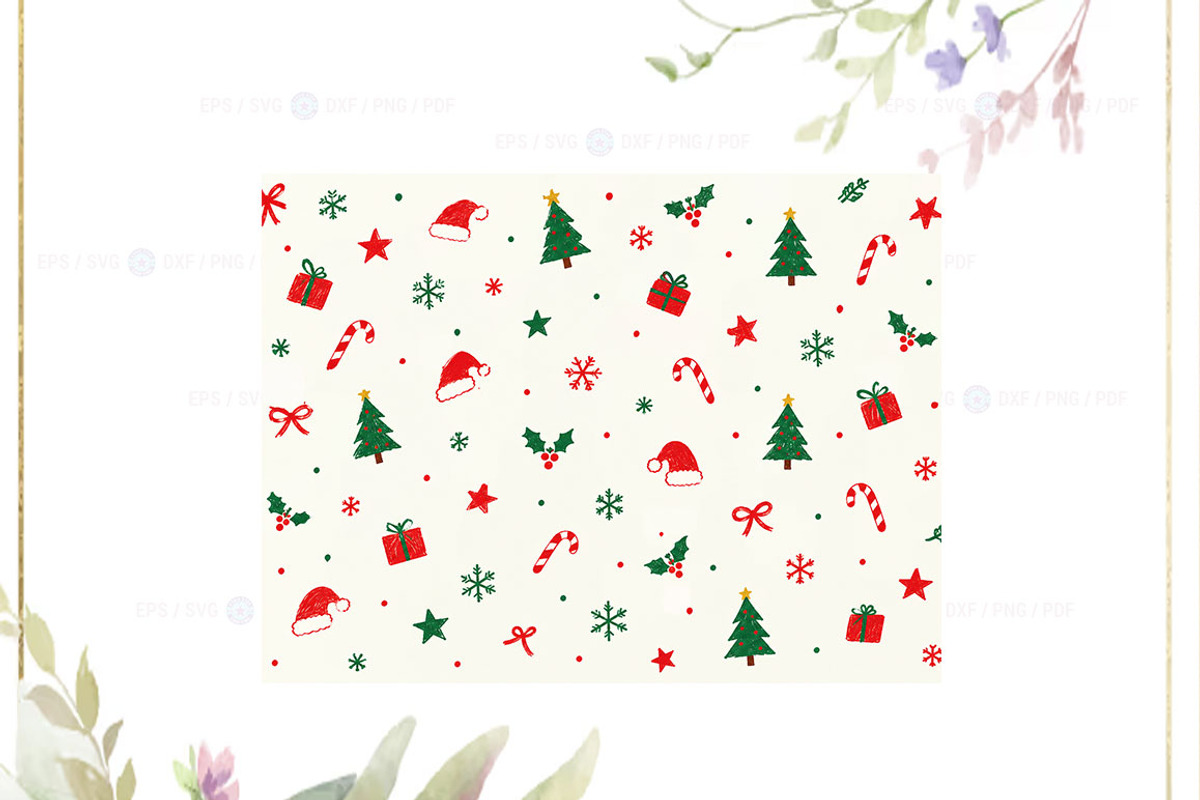 Christmas Digital Paper Pack, a Pattern Graphic by FiveStarCrafting (Photo 5 of 12)
