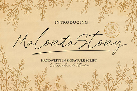Malorta Story Script, a Script Font by Letterhend Studio