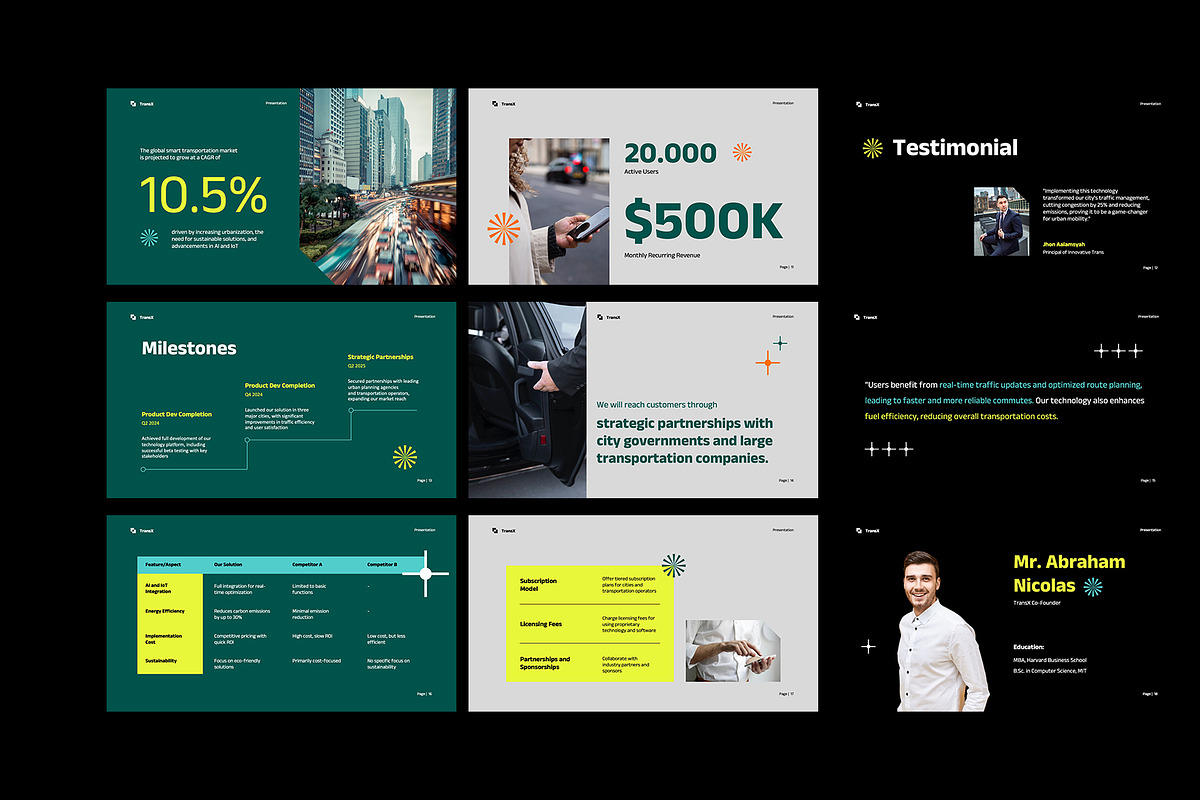 Transportation Pitch Deck Keynote, a Presentation Template by Neermana (Photo 3 of 4)