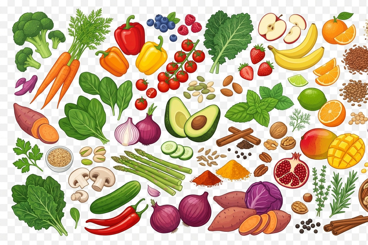 39 Vector Healthy Food Ingredients, an Object Graphic by adenpinkstore (Photo 15 of 16)