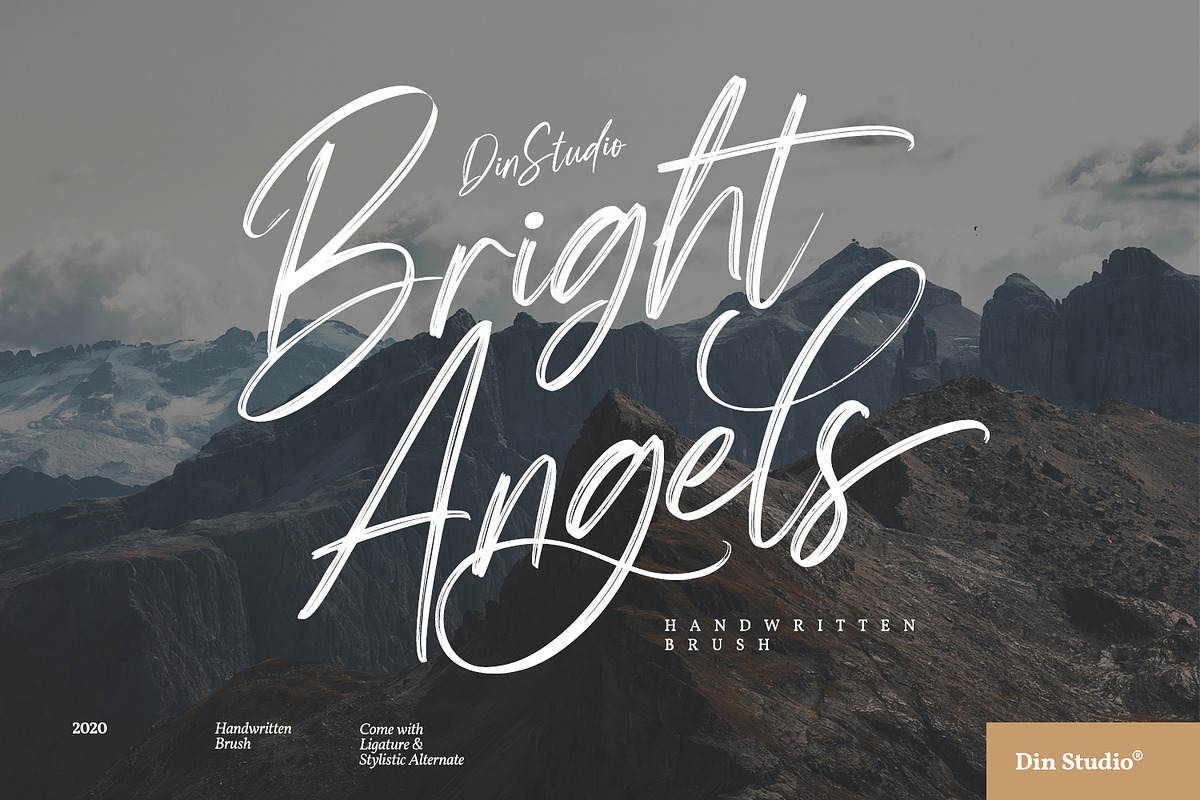 Bright Angels, a Script Font by din-studio.com (Photo 1 of 10)