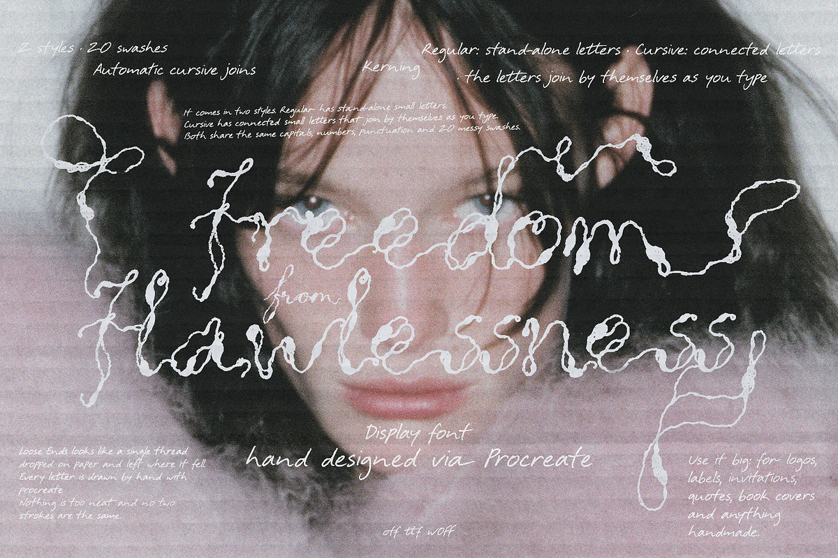Loose Ends - Font Duo, a Handwritten Font by Lilithcollageart (Photo 1 of 10)