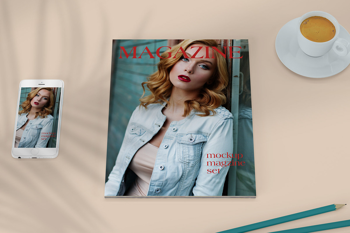 Magazine mockup set 01, a Cups & Container Mockup by Easy Mocks (Photo 6 of 13)