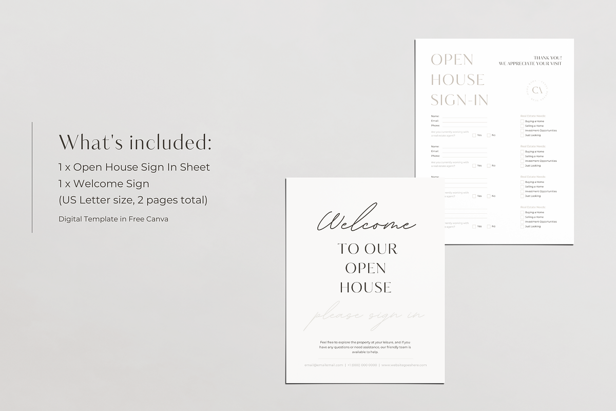 Real Estate Open House Sign-in Form, a Marketing Template by EstateElements (Photo 2 of 7)