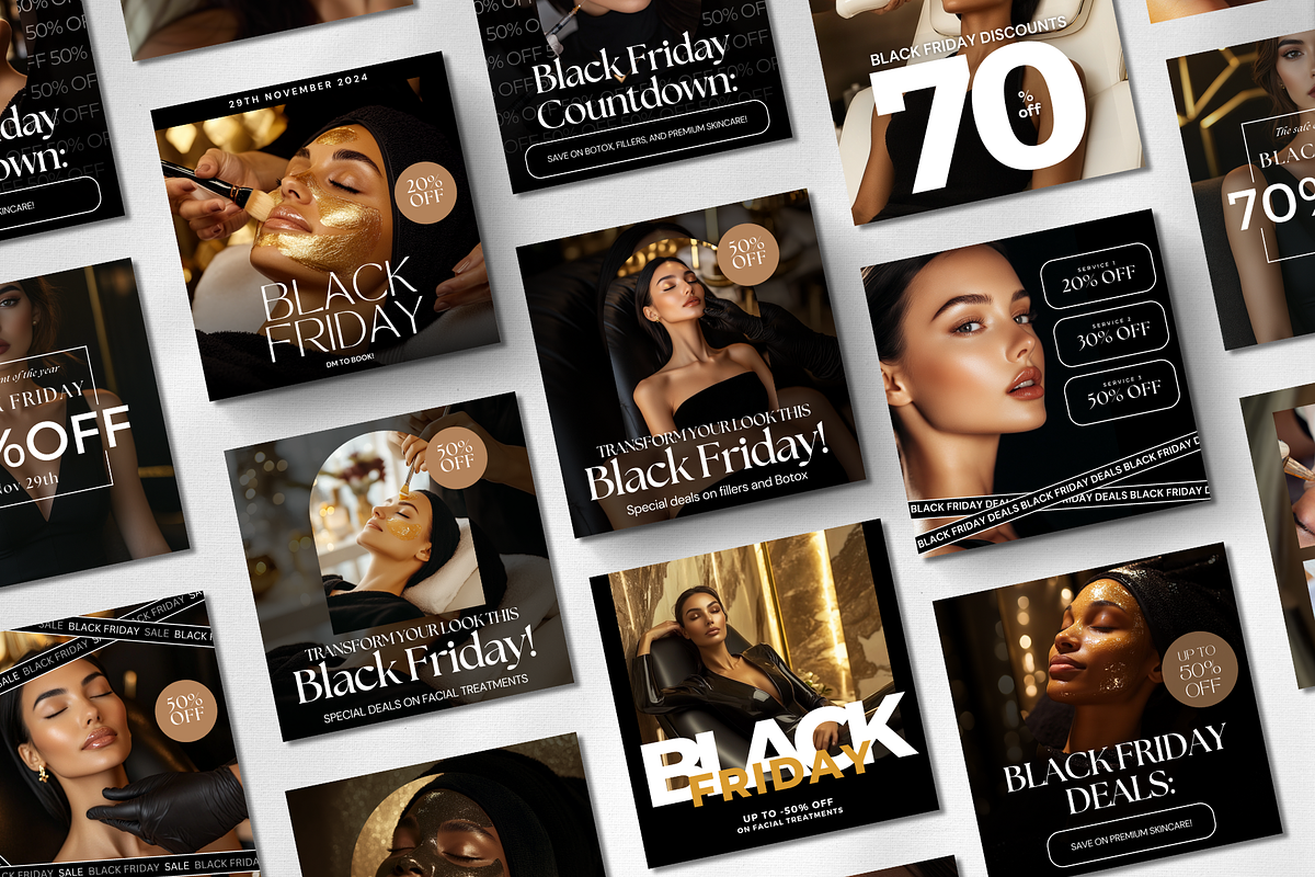 Black Friday Instagram Skincare, a Social Media Template by DesignsbyMariaStudio (Photo 3 of 10)