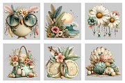 Whimsical Summer Boho Clipart, an Illustration by Black Bird Studio (Thumbnail 3 of 5)