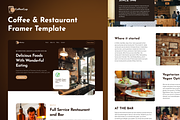 Coffee Cup - Cafe Framer Template, a Landing Page Template by Basa Creative (Thumbnail 1 of 6)