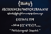 New! Sticky | script font, a Script Font by Artstudio (Thumbnail 5 of 6)