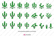 Cactus Monogram SVG, an Object Graphic by PolpoDesign (Thumbnail 4 of 5)