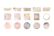 Gold Touched Watercolor Shapes, an Object Graphic by OM Creativ (Thumbnail 5 of 6)