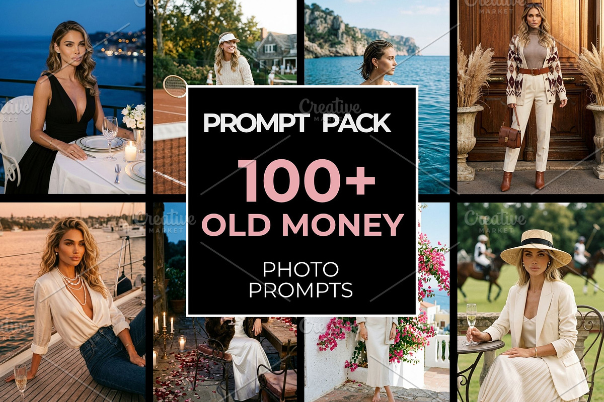 100 Old Money AI Photo Prompts, a Beauty & Fashion Photo by Selenique Studio (Photo 1 of 7)