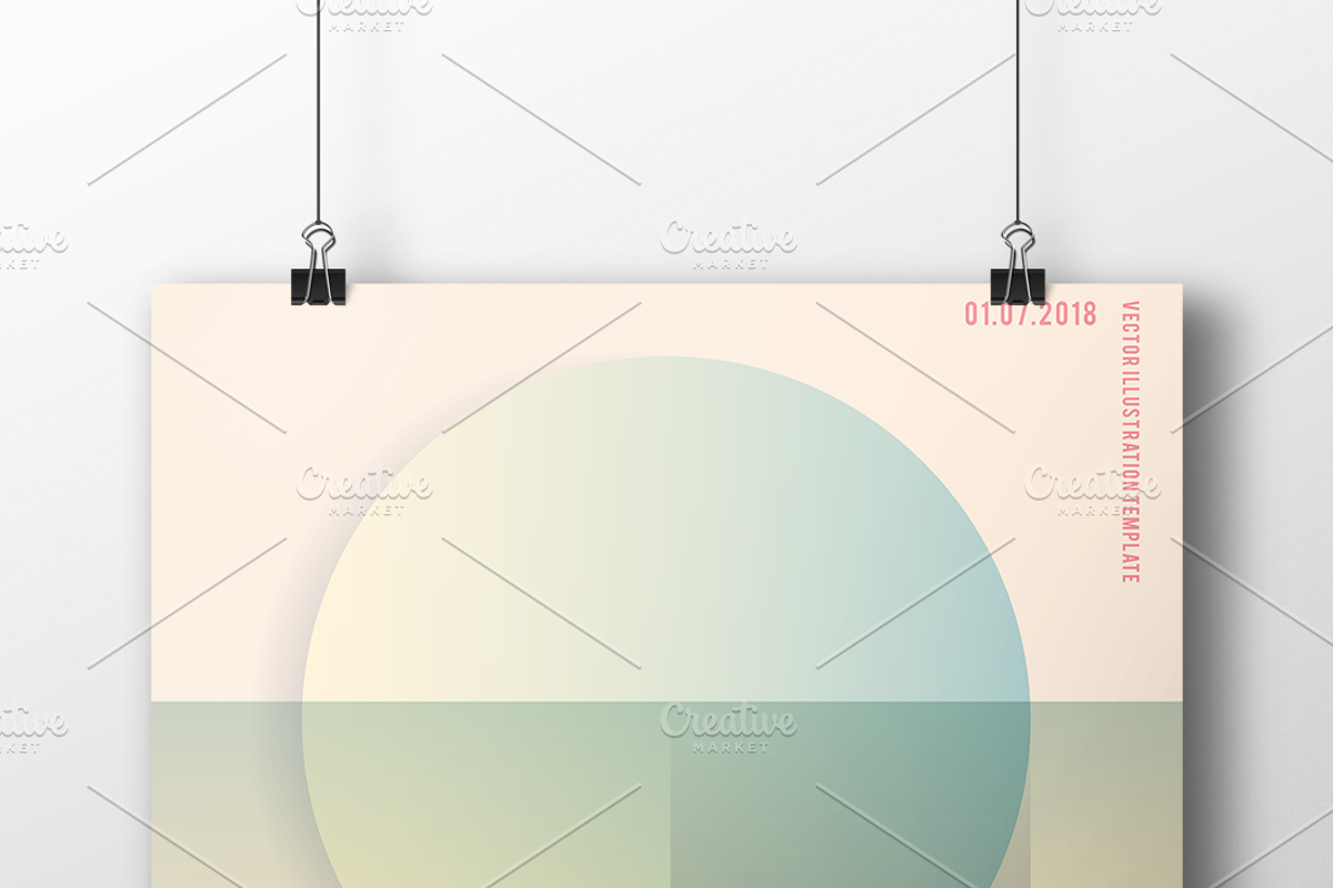 Geometric cover template set., a Card Template by Rinrinnn (Photo 2 of 4)