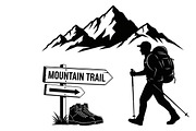 Hiking Adventure Silhouette Bundle, an Illustration by yasushie (Thumbnail 42 of 51)