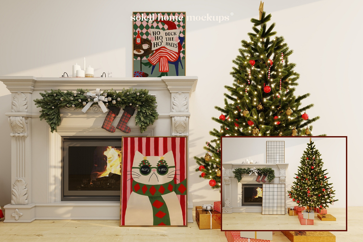 HOLLY | Christmas Frame Mockup Set, a Household Mockup by SoleilHomeMockups (Photo 8 of 11)