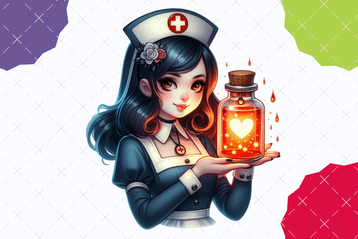 Halloween Nurse PNG Sublimation, an Illustration by designcity5 (Photo 4 of 5)