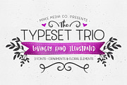 The TypeSet Trio + Illustrations, a Handwritten Font by Callie Rian & Co. (Thumbnail 1 of 10)