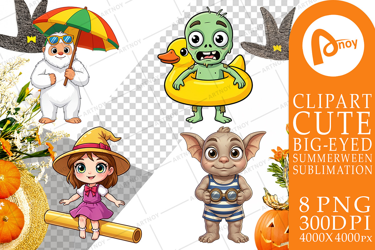 Summerween Sublimation PNG, a Seasonal Illustration by Artnoy (Photo 9 of 18)