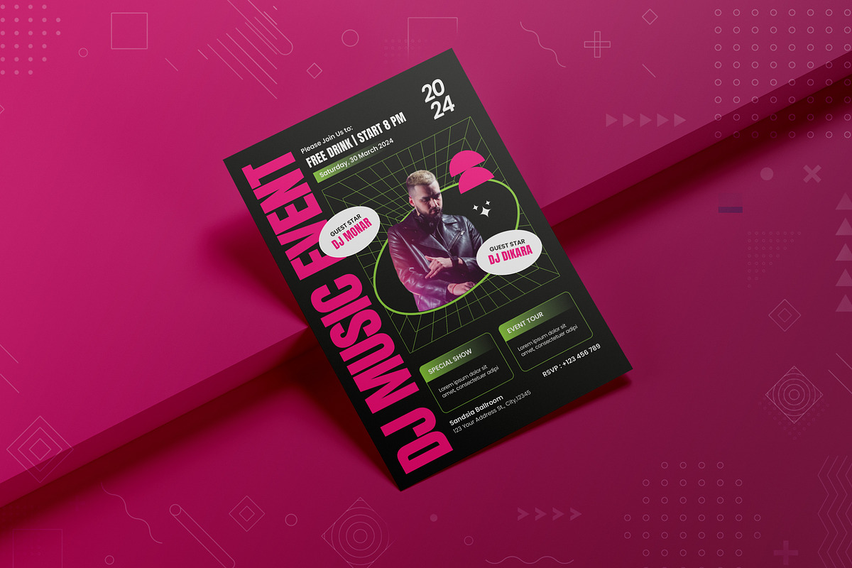 DJ Music Event Invitation, an Invitation Template by Fannan Studio (Photo 2 of 2)