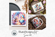 Watercolor Cute Angel Easter clipart, a Seasonal Illustration by ThatsDesignArt (Thumbnail 10 of 10)
