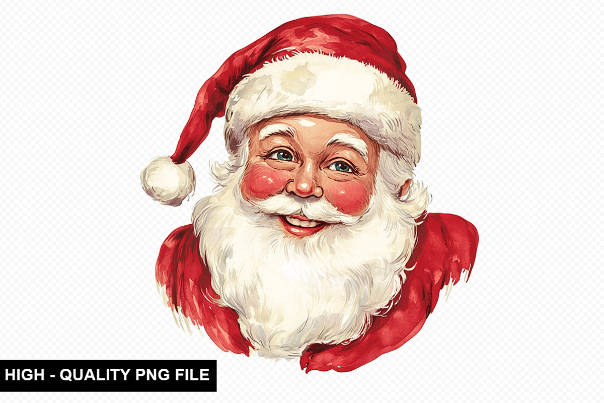 Vintage Santa Clipart Bundle, an Illustration by crative8112 (Photo 2 of 11)