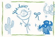 Coastal Cowgirl Western Hand Drawn, a Decorative Illustration by Honey Island Studio (Thumbnail 7 of 7)