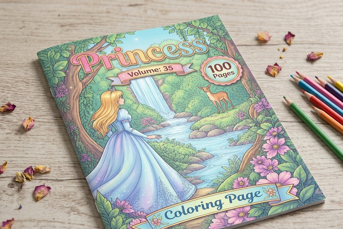Magical Princess Coloring Book Vol35, a Person Illustration by ikarifq shop (Photo 2 of 7)