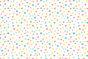Confetti Hearts Vector Pattern