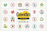 Natural & Organic Cosmetics Icons, a Solid Icon by insemar (Thumbnail 1 of 4)