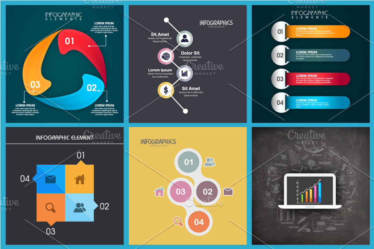 Business Infographics Sets, a Work Illustration by Allies Interactive
