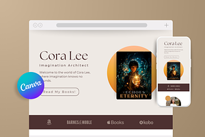 Canva Website Template For Authors